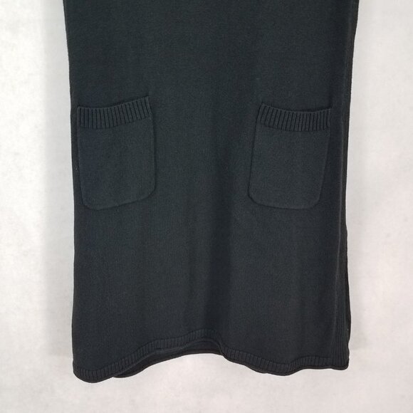 Athleta Size M Zuni Cowl Neck Short sleeve Knit Sweater Dress in Black - Picture 4 of 10